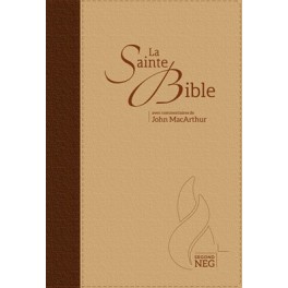 Bible d'étude Segond NEG MacArthur, marron couverture souple, vivella