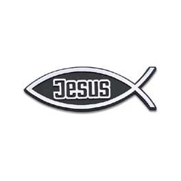 Autocollant Poisson Relief Argenté+Jésus13 Cm Grand Format Autocollant Poisson Relief Argenté+Jésus13 Cm Grand Format