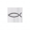 Autocollant Poisson Relief Argent 7 Cm Petit Format