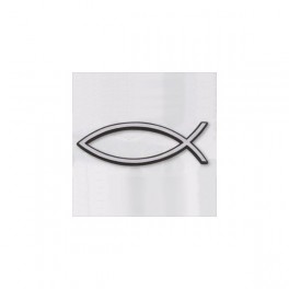 Autocollant Poisson Relief Argent 7 Cm Petit Format