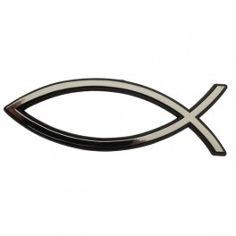 Autocollant Poisson Relief Argent 13 Cm Autocollant Poisson Relief Argent 13 Cm